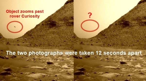 Марсоход Curiosity запечатлел «неизвестный космический объект» в атмосфере Марса